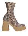 Stella Mccartney Woman Ankle Boots Camel Size 9 Synthetisches Material In Brown