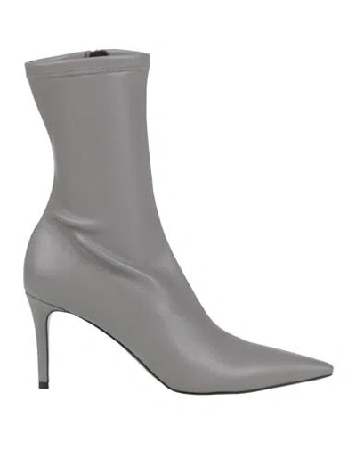 Stella Mccartney Woman Ankle Boots Grey Size 7 Textile Fibers