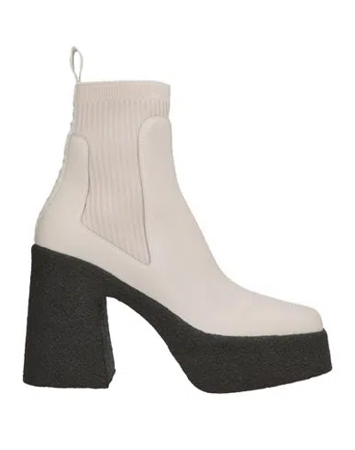 Stella Mccartney Woman Ankle Boots Ivory Size 9 Textile Fibers In Neutral