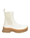 Stella Mccartney Woman Ankle Boots Ivory Size 8 Textile Fibers In Off White