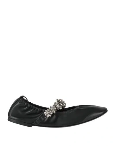 Stella Mccartney Woman Ballet Flats Black Size 7 Synthetic Material