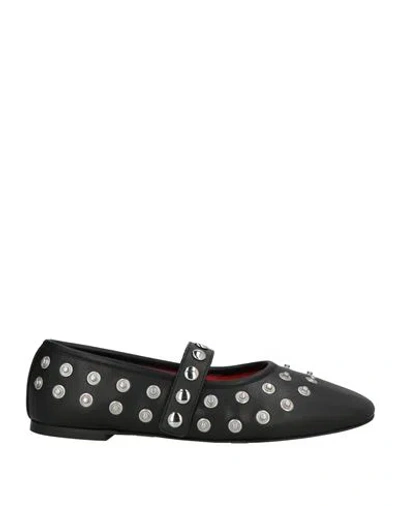 Stella Mccartney Woman Ballet Flats Black Size 7 Textile Fibers