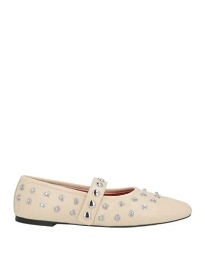 Stella Mccartney Woman Ballet Flats Ivory Size 7 Synthetic Material In White