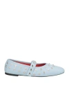 Stella Mccartney Woman Ballet Flats Sky Blue Size 7.5 Synthetic Material