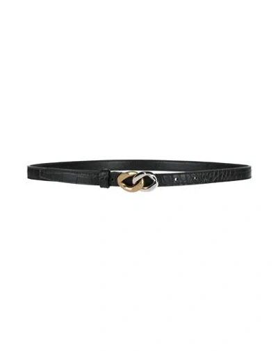 Stella Mccartney Woman Belt Black Size 30 Textile Fibers