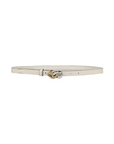 Stella Mccartney Woman Belt Cream Size 38 Textile Fibers In White