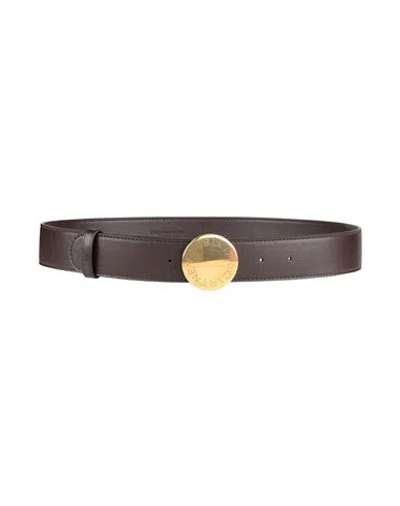 Stella Mccartney Woman Belt Dark Brown Size 32 Textile Fibers