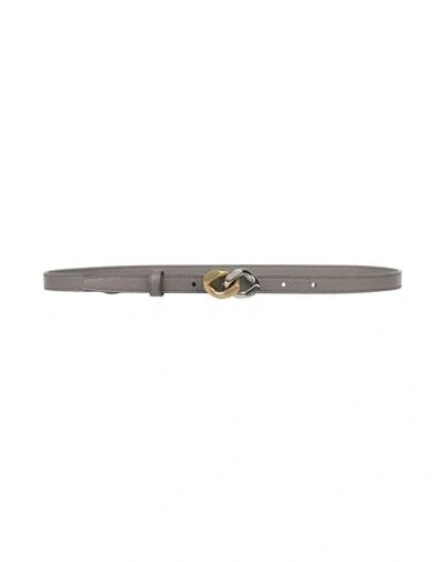 Stella Mccartney Woman Belt Grey Size 34 Textile Fibers