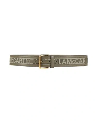 Stella Mccartney Woman Belt Military Green Size 32 Textile Fibers