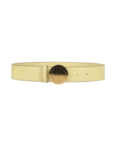 Stella Mccartney Woman Belt Yellow Size 30 Textile Fibers