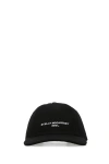 STELLA MCCARTNEY STELLA MCCARTNEY WOMAN BLACK COTTON BLEND BASEBALL CAP