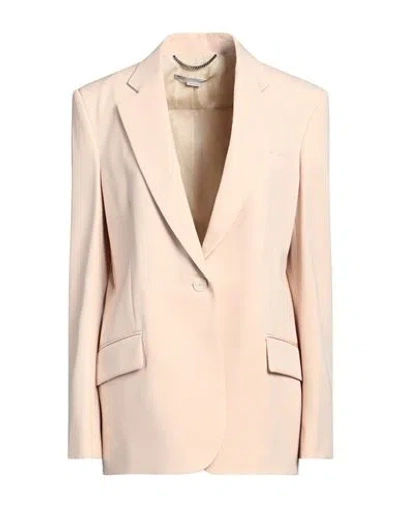 Stella Mccartney Woman Blazer Apricot Size 8-10 Wool, Elastane In Pink