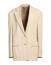 Stella Mccartney Iconic Single Breasted Tailored Blazer In Beige