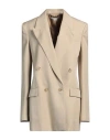 Stella Mccartney Double-breasted Relaxed Blazer Jacket In Beige