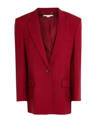 Stella Mccartney Woman Blazer Garnet Size 4-6 Wool In Burgundy