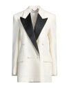 Stella Mccartney Contrasting-panel Double-breasted Blazer In White