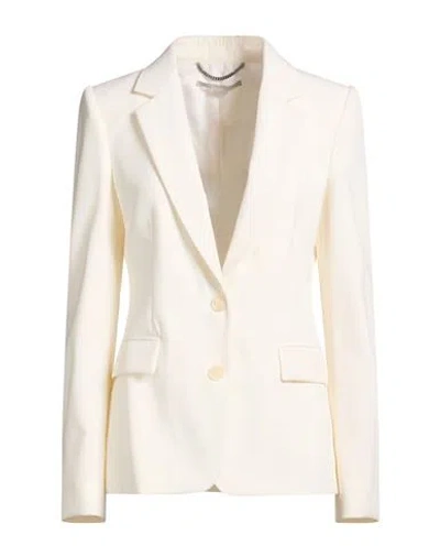 Stella Mccartney Woman Blazer Ivory Size 8-10 Wool, Elastane In Neutral