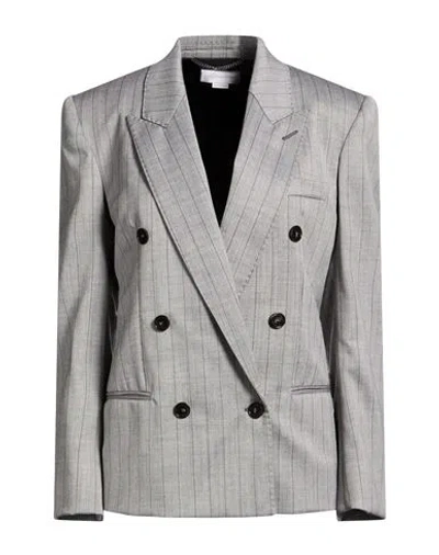 Stella Mccartney Woman Blazer Light Grey Size 6-8 Wool, Elastane In Gray