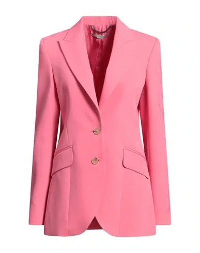 Stella Mccartney Woman Blazer Pink Size 10-12 Wool, Elastane