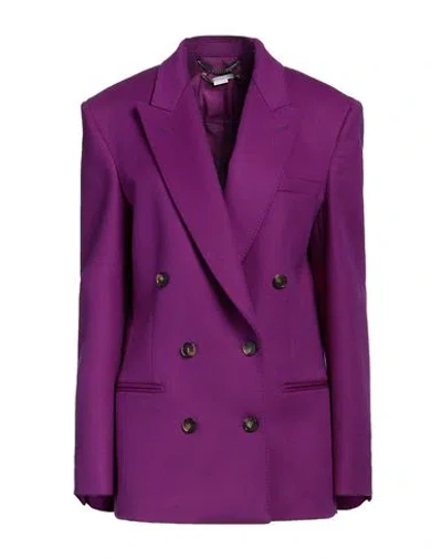 Stella Mccartney Woman Blazer Purple Size 4-6 Wool