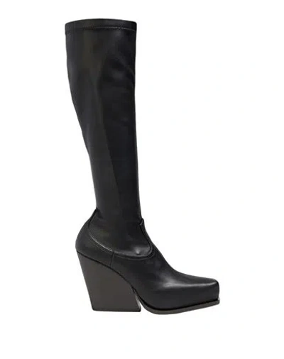 Stella Mccartney Woman Boot Black Size 8 Polyester, Polyurethane Coated