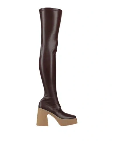 Stella Mccartney Woman Boot Cocoa Size 6 Textile Fibers In Brown