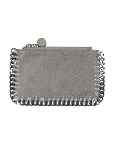 Stella Mccartney Woman Cardholder Grey Size - Textile Fibers In Gray