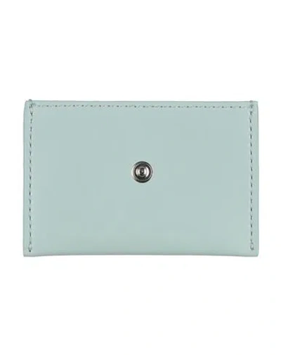 Stella Mccartney Woman Cardholder Sky Blue Size - Polyester