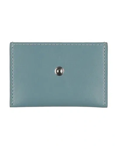 Stella Mccartney Woman Cardholder Slate Blue Size - Polyester
