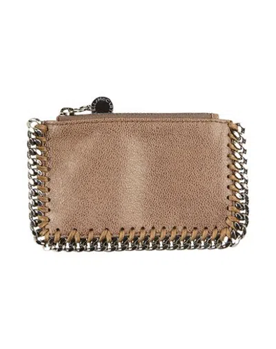Stella Mccartney Woman Cardholder Taupe Size - Textile Fibers In Grey