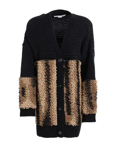 Stella Mccartney Woman Cardigan Black Size 10-12 Virgin Wool, Polyamide