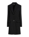 Stella Mccartney Black Single Breasted Wool Coat In Black