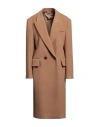 STELLA MCCARTNEY STELLA MCCARTNEY WOMAN COAT CAMEL SIZE 4-6 WOOL