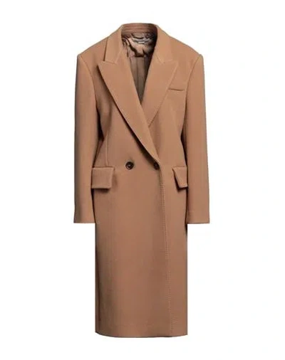 Stella Mccartney Woman Coat Camel Size 4-6 Wool In Beige