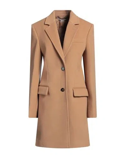 Stella Mccartney Woman Coat Camel Size 6-8 Wool In Beige
