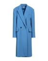 STELLA MCCARTNEY STELLA MCCARTNEY WOMAN COAT LIGHT BLUE SIZE 6-8 WOOL