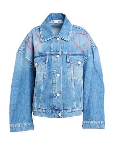 Stella Mccartney Woman Denim Outerwear Blue Size 4-6 Cotton, Polyester, Viscose, Polyurethane Resin