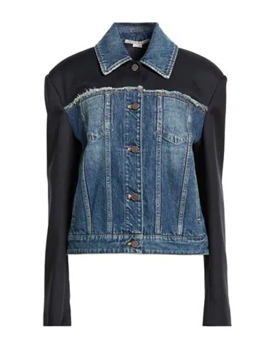 Stella Mccartney Woman Denim Outerwear Blue Size L Cotton, Polyester, Polyurethane Resin
