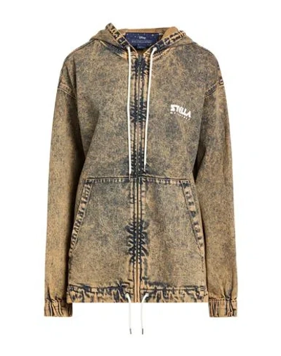 Stella Mccartney Woman Denim Outerwear Sand Size M Cotton, Elastane In Brown