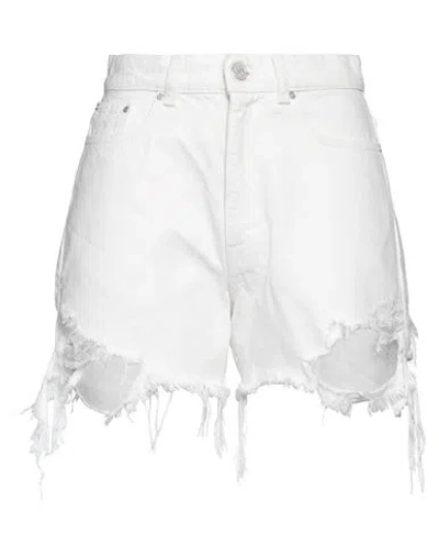 Stella Mccartney Woman Denim Shorts White Size 25 Cotton