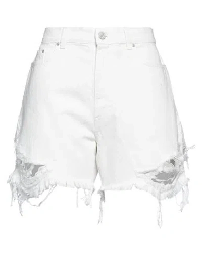 Stella Mccartney Woman Denim Shorts White Size 29 Cotton