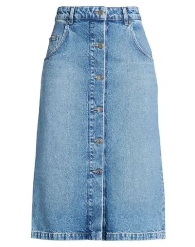 Stella Mccartney Woman Denim Skirt Blue Size L Cotton