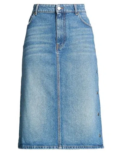Stella Mccartney Woman Denim Skirt Blue Size L Cotton