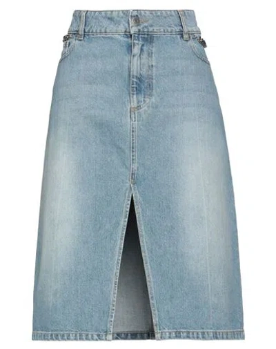 Stella Mccartney Woman Denim Skirt Blue Size M Cotton, Polyester, Metal, Viscose, Polyurethane Resin