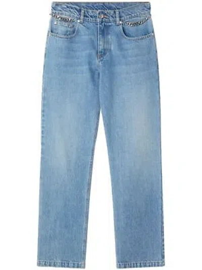 Pre-owned Stella Mccartney Woman Denim Trouser 6d01913 100% Original In Blue
