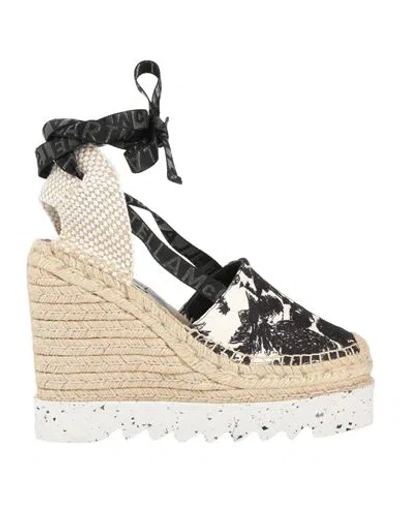 Stella Mccartney Woman Espadrilles Black Size 8 Textile Fibers