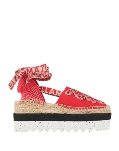 Stella Mccartney Woman Espadrilles Red Size 6 Organic Fibres
