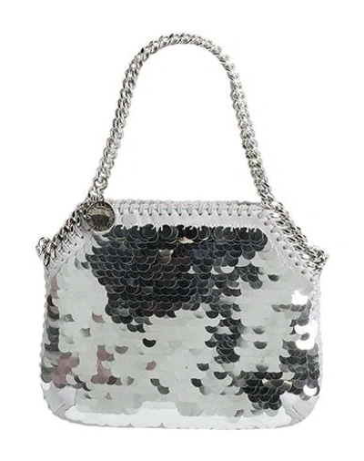 Stella Mccartney Woman Handbag Silver Size - Polyester, Polyurethane In Metallic