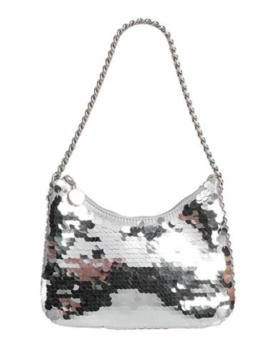 Stella Mccartney Woman Handbag Silver Size - Polyester, Polyurethane In Silver Tone