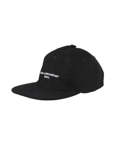 Stella Mccartney Solid Color Cap With Embroidered Logo In Black